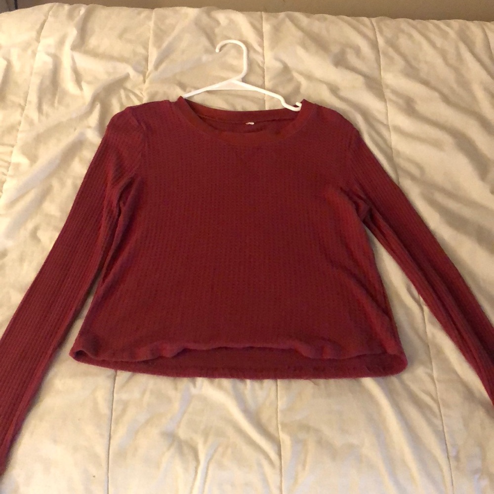 red long sleeve shirt from pacsun